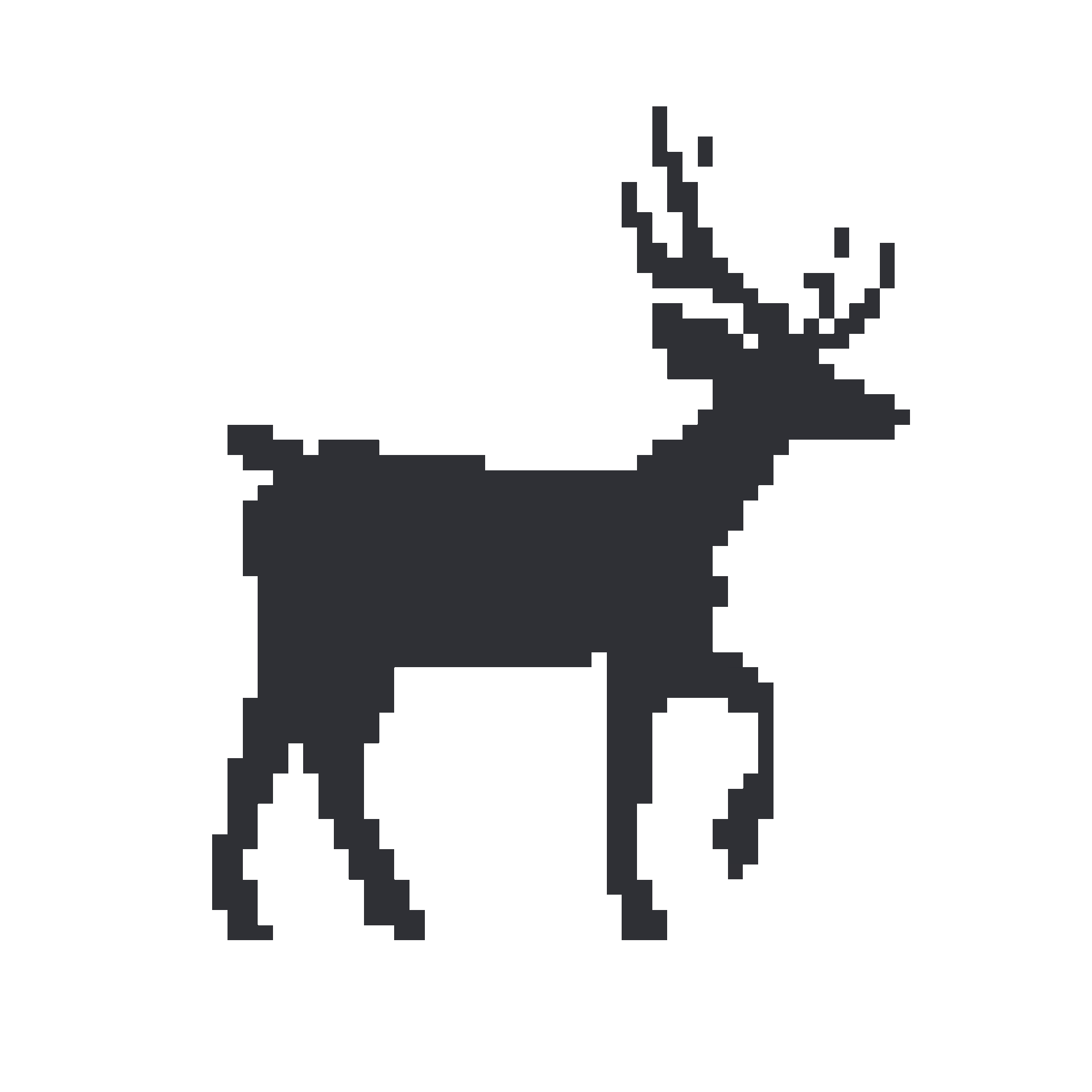 a pixilated deer